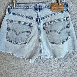 VTG 80s 90s Levi's 501 Denim Shorts Cutoff Women's Waist 28" Jorts